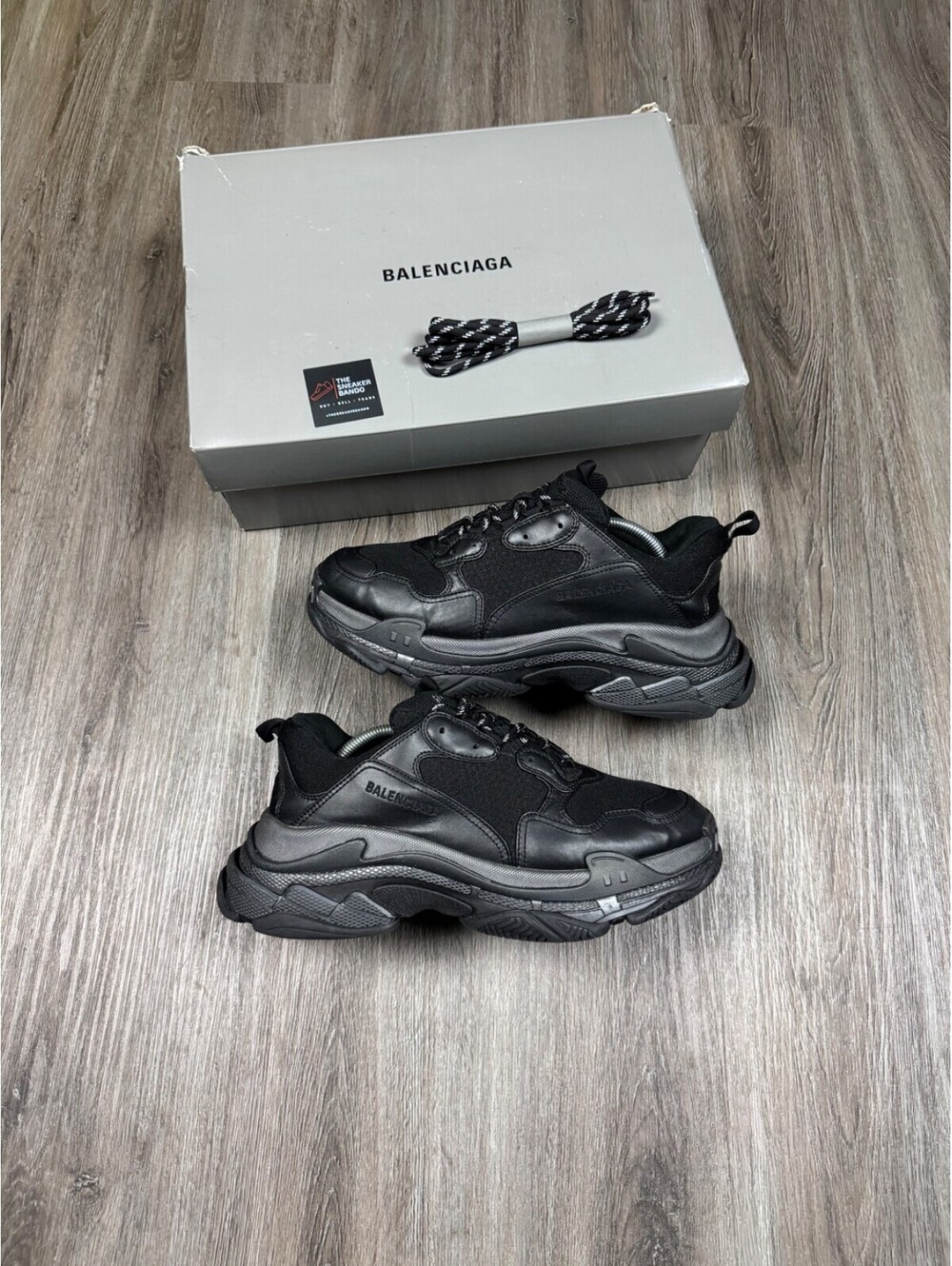 Size 44EU/11US - Balenciaga Triple S Black Metallic
